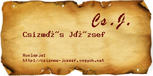 Csizmás József névjegykártya