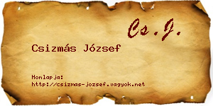 Csizmás József névjegykártya
